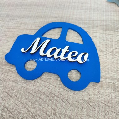 Silueta de Pared coche con nombre