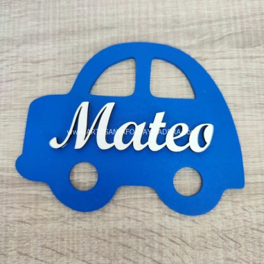 Silueta de Pared coche con nombre