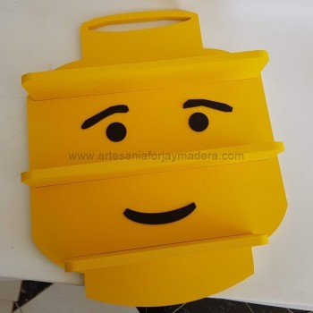 Diorama Estante Cabeza Lego