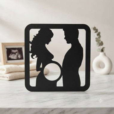 portafotos de pared pareja embarazada personalizado