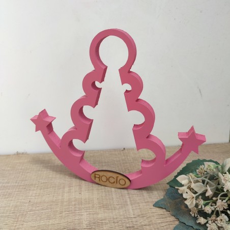 figura de contornos de la virgen del rocio de Forja y Madera