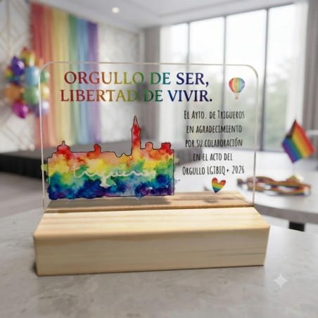 trofeo lgtbi de metacrilato personalizado