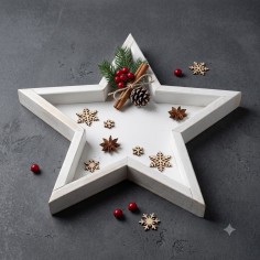 articulo de madera personalizado con diseño de estrella