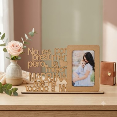 marco personalizado con relieve y mensaje especial