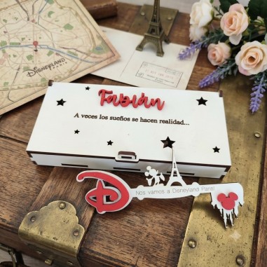 caja llaves basic 3d mickey con torre blanco personalizada