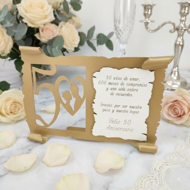 articulo personalizado para 50 años de casados