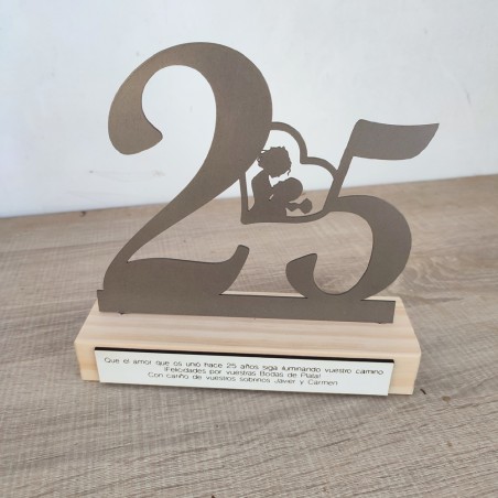 articulo personalizado para 25 años de casados