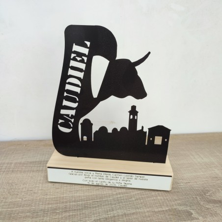 galardón taurino de metal exclusivo de Forja y Madera