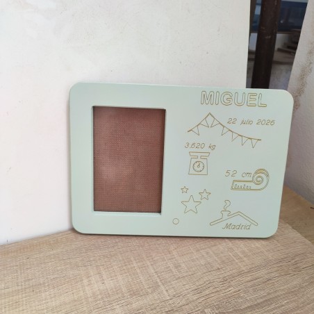 diseño de portafotos de Forja y Madera con caracter