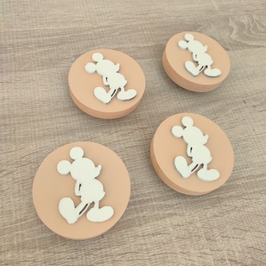 tirador decorativo de mickey mouse con relieve 3d