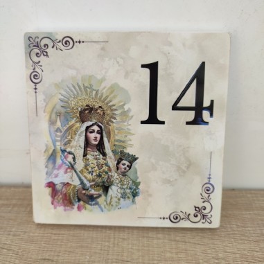 placa de numero para fachada exclusiva de Forja y Madera