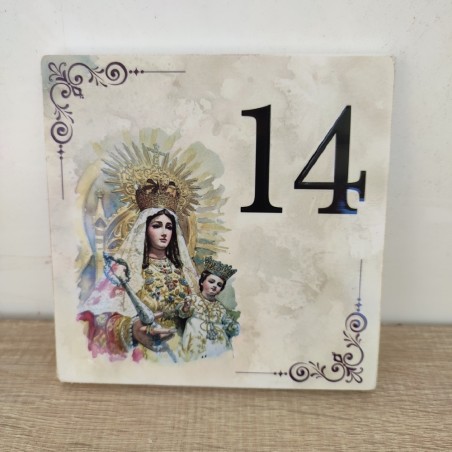 placa de numero para fachada exclusiva de Forja y Madera