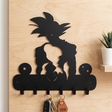 Colgador de llaves familia Goku...