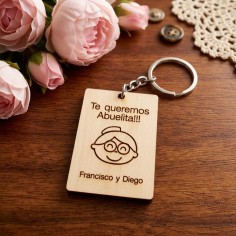 accesorio de llaves con diseño grabado para abuelas