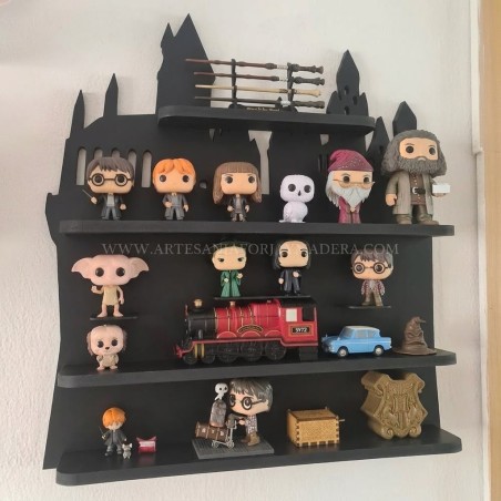 diorama estante castillo de harry potter personalizado