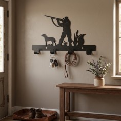 percha de pared de acero para cazador personalizada 2
