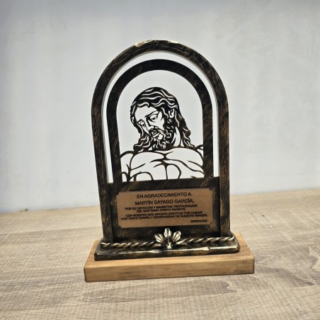 cuadro votivo de metal forjado exclusivo de Forja y Madera