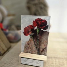 trofeo de claveles de metacrilato impreso personalizado 2