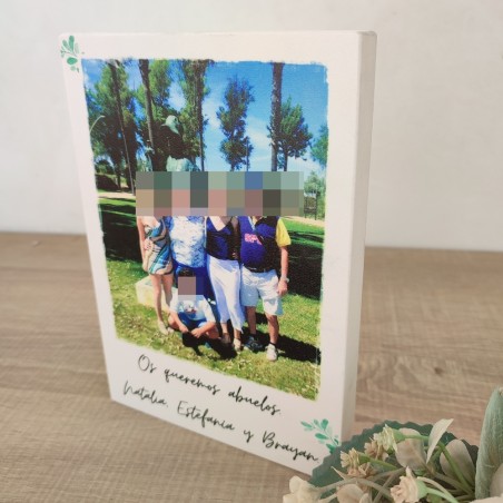 soporte fotografico con dedicatoria especial para abuelos