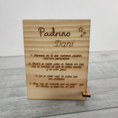 placa para padrino pequeña personalizada 2