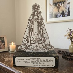 recuerdo de la virgen del carmen de trigueros personalizado