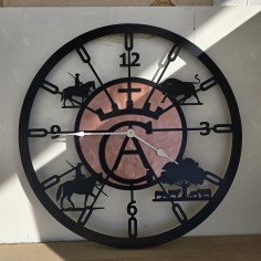 reloj de acero con caballo y logo de ganaderia personalizado 2