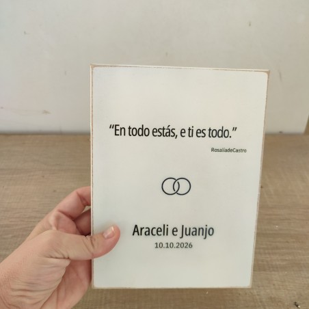 marco de fotos estilo libro abierto exclusivo de Forja y Madera