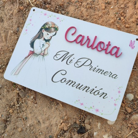 Adorno para silla de banquete de comunión de forjaymadera