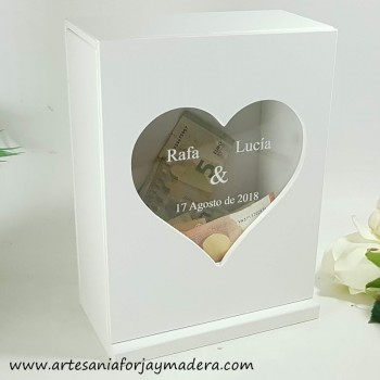 Caja Corazon para Dinero