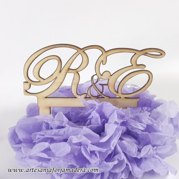 Cake Topper Iniciales Clasicas