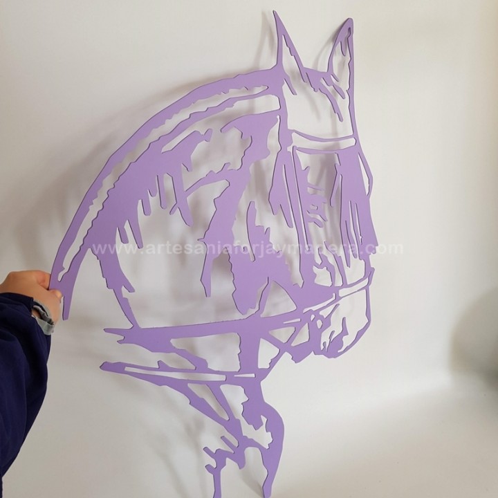 Silueta hierro cabeza caballo