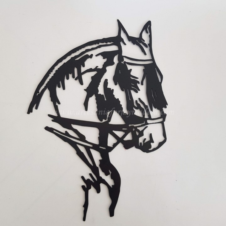 Silueta hierro cabeza caballo
