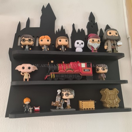 estanteria diorama de harry potter para coleccionistas