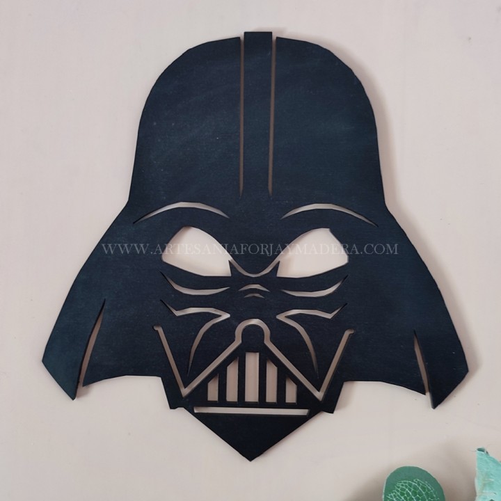 Silueta Pared Madera Darth Vader Star...