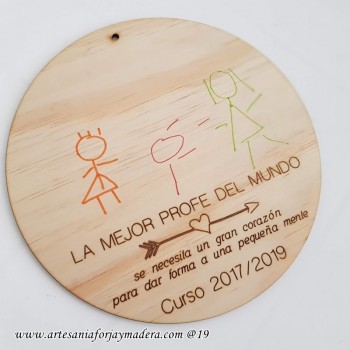 Placa Regalo Profe para...