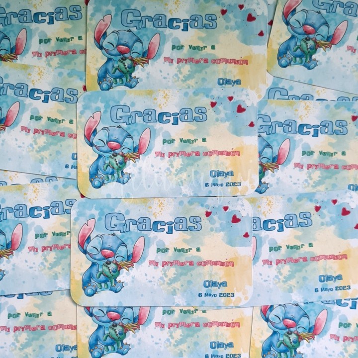Tarjeta Agradecimiento Stitch...