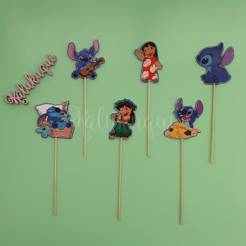 Pack de 6 Mini Topper Lilo...