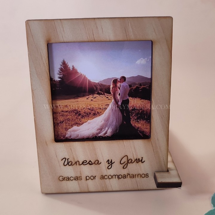 Mini Portafotos Madera Boda