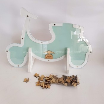 Hucha Moto Vespa para firmar