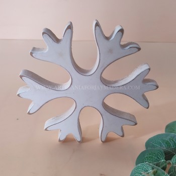 Silueta de Pie Navidad Copo...