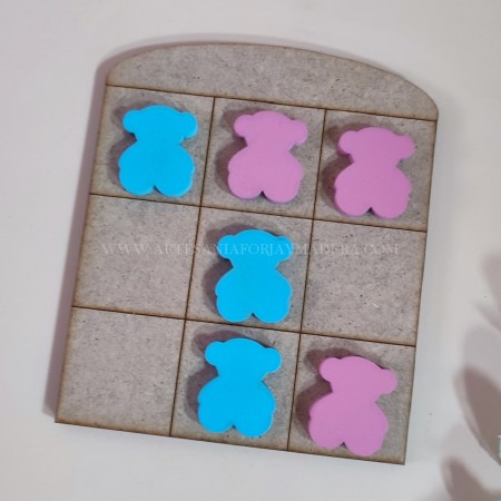 tablero de tres en raya de Forja y Madera