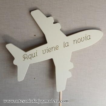 Letrero / Cartel Boda Avion...