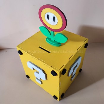 Hucha Bloque super Mario Flor 2