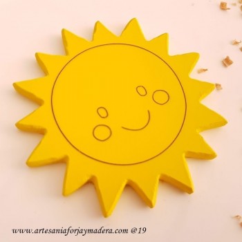 Silueta de Pared Sol cute