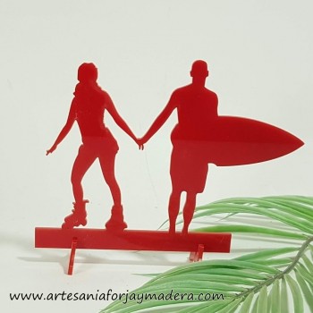 cake topper Surf y Roller