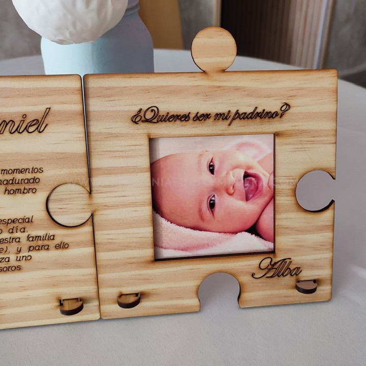 Portafotos Puzzle Padrino
