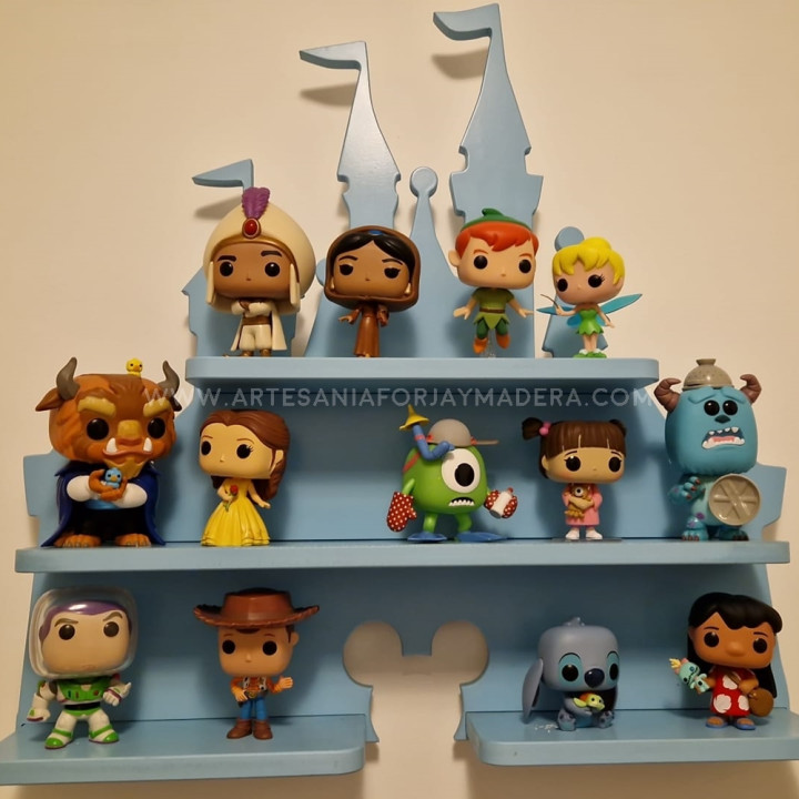 estanteria diorama de disney para coleccionistas