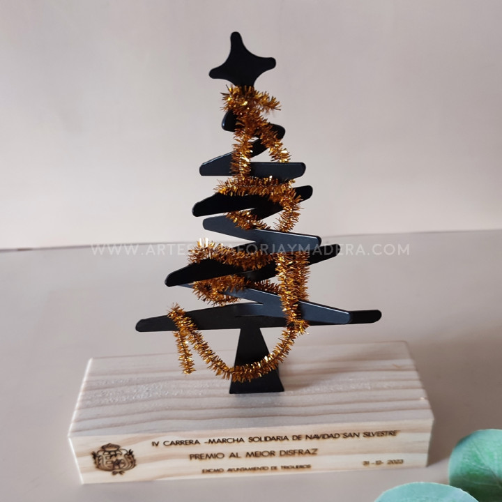Trofeo árbol navidad hierro