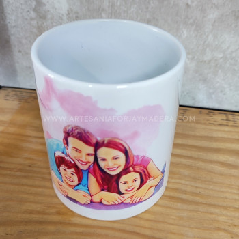 Taza Ilustración Familia 2