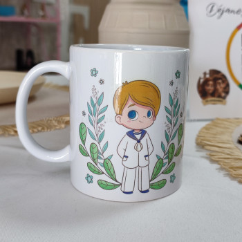 Taza Niño Comunion rubio